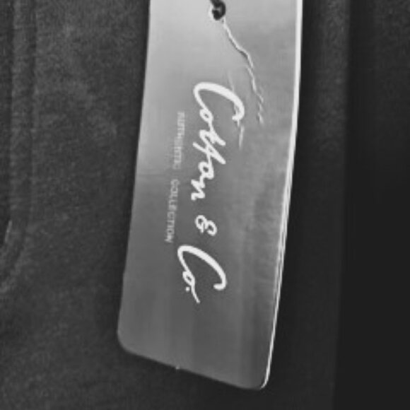 Cotton & Co black "French Terry" short NWT Men's Size 34 - Picture 3 of 7